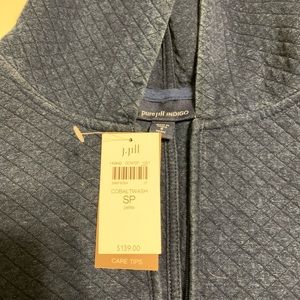 New with tags Purejill indigo blue zipper jacket